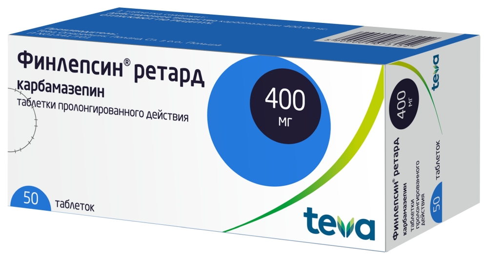 Финлепсин Ретард 400мг 50 шт. таблетки пролонгированного действия