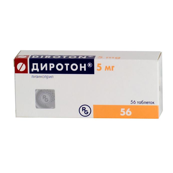 

ДИРОТОН таблетки 5 мг 56 шт.