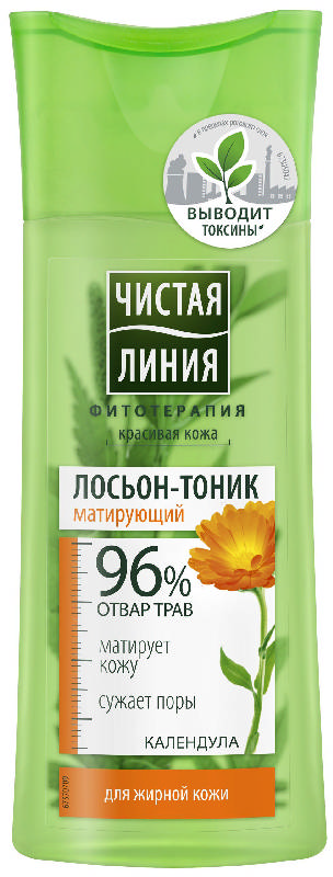 

ЧИСТАЯ ЛИНИЯ тоник для жирной кожи Календула 100мл