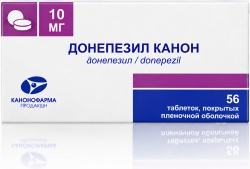 Донепезил канон 10мг 56 шт. таблетки покрытые пленочной оболочкой