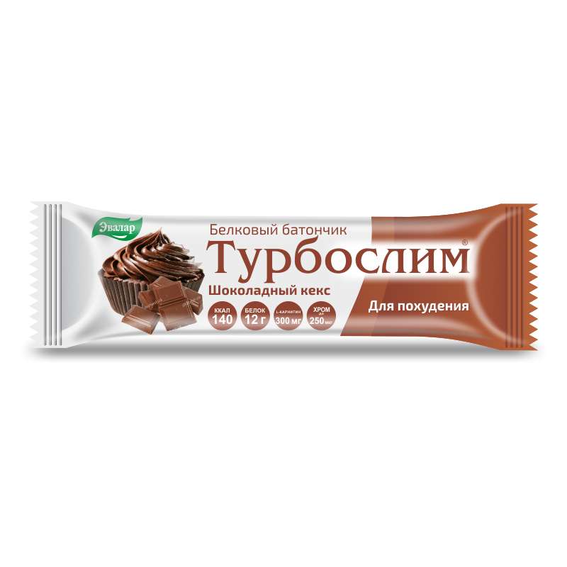 Турбослим батончик белковый Шоколадный кекс 50г