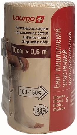 Лаума бинт эластичный медицинский Средней растяжимости 10х60см