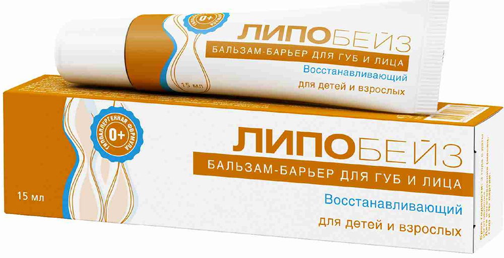 Липобейз бальзам-барьер для губ и лица восстанавливающий 15мл Зеленая дубрава