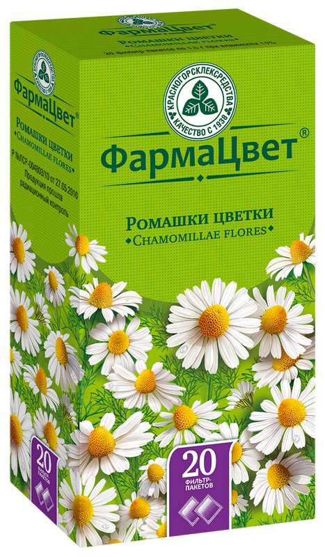 

РОМАШКИ ЦВЕТКИ ЗЕЛЕНАЯ ПРОВИНЦИЯ фиточай 2г 20 шт. фильтр-пакет