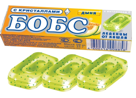 

БОБС леденцы дыня с кристаллами 35г
