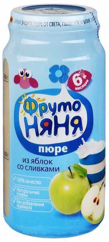 Заварной крем на основе яблочного пюре. Спар яблочное пюре. Фрутоняня яблоко абрикос сливки 90г. Пюре из яблок со сливками. Фрутоняня 250г пюре фруктовое.