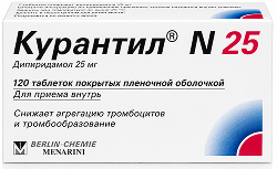 Курантил n 25мг 120 шт. таблетки