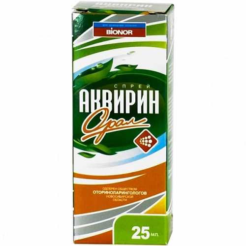 

АКВИРИН ОРАЛ спрей 25мл
