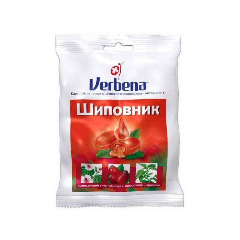 

ВЕРБЕНА леденцовая карамель с начинкой Шиповник 60г
