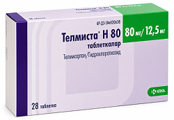 Телмиста Н 12,5мг+80мг 28 шт. таблетки Крка, д.д., Ново место