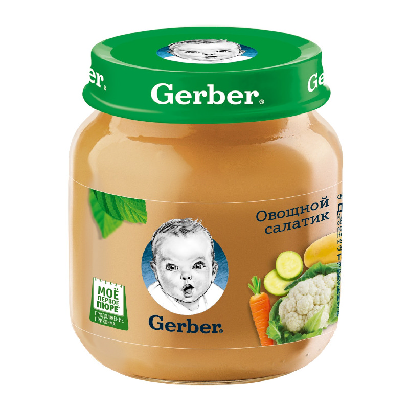 

ГЕРБЕР (GERBER) ПЮРЕ Овощной салатик 4+ 130г