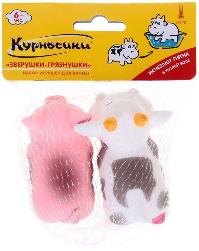 

КУРНОСИКИ набор игрушек для ванной Зверушки-грязнушки 6+ арт.25050