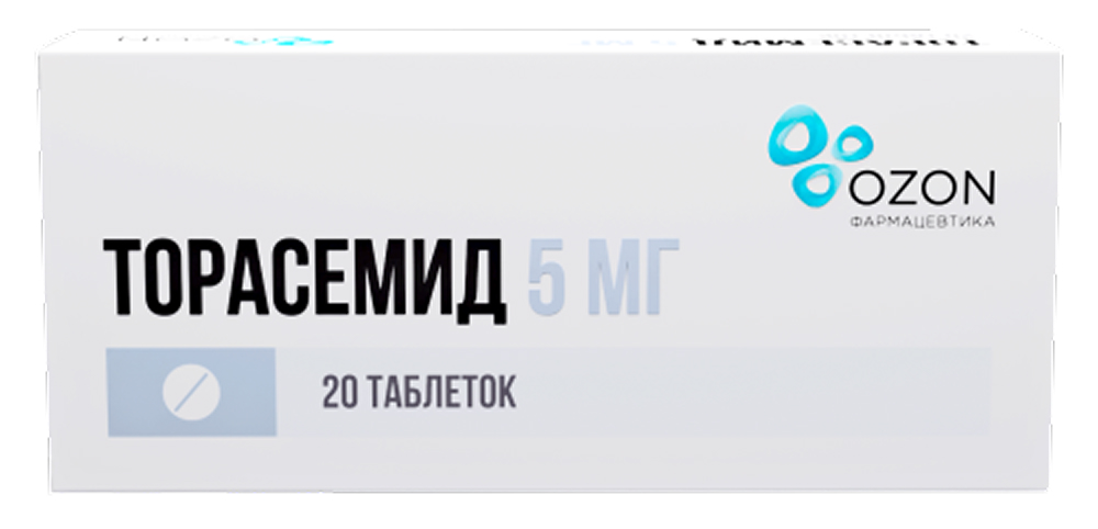 Торасемид 5мг 20 шт. таблетки, фото №1