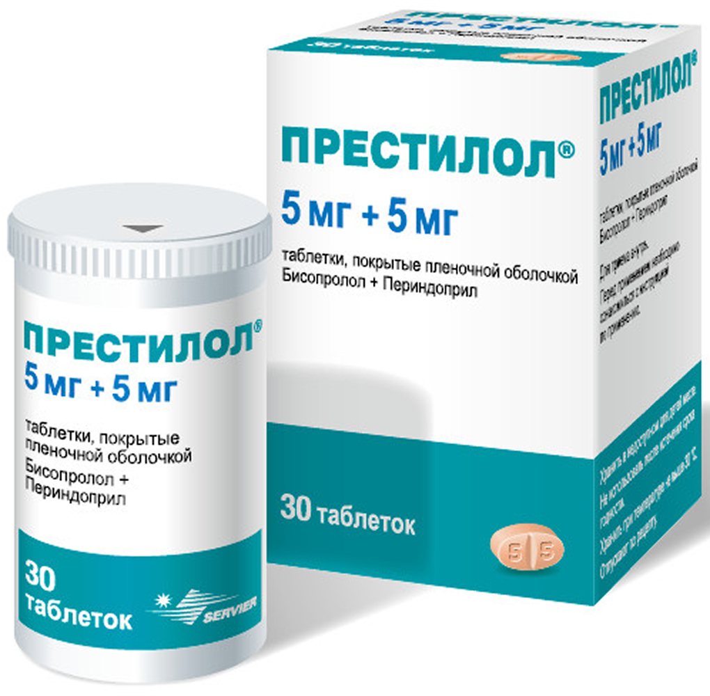 Престилол 5мг+5мг 30 шт. таблетки покрытые пленочной оболочкой