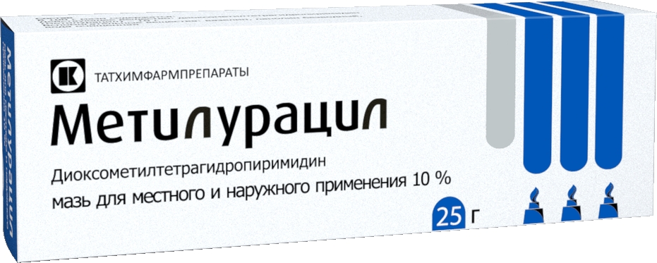 Метилурацил 10% 25г мазь для местного и наружного применения Татхимфармпрепараты, фото №1