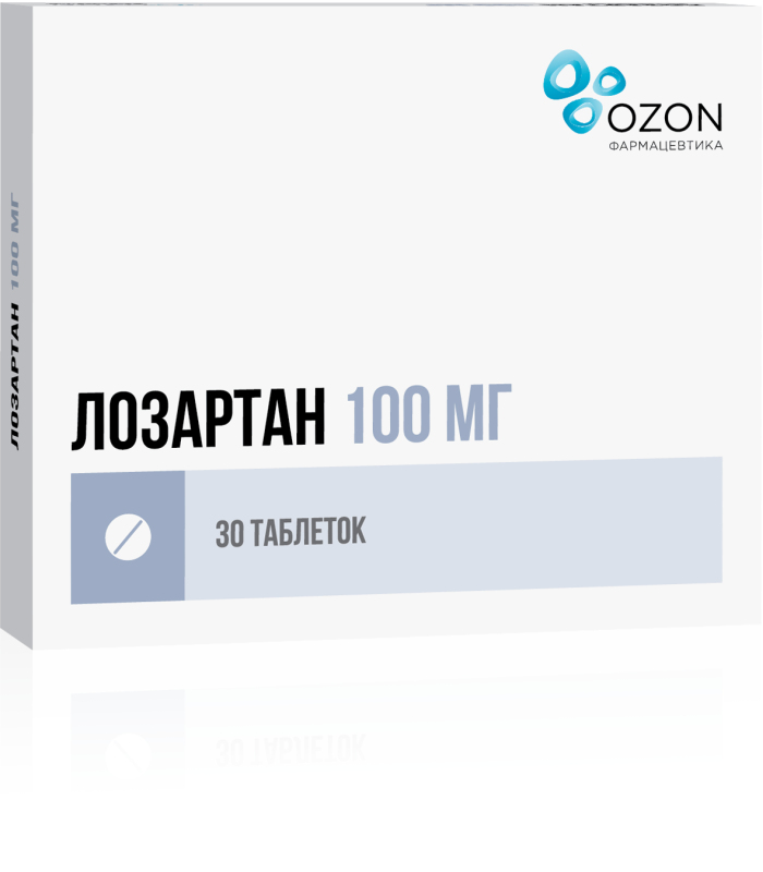 

ЛОЗАРТАН таблетки 100 мг 30 шт.