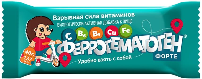 Феррогематоген Форте пастилки жевательные 40г