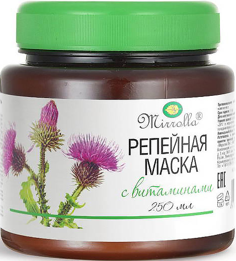 Мирролла маска репейная с витаминами для укрепления волос 250мл Мирролла
