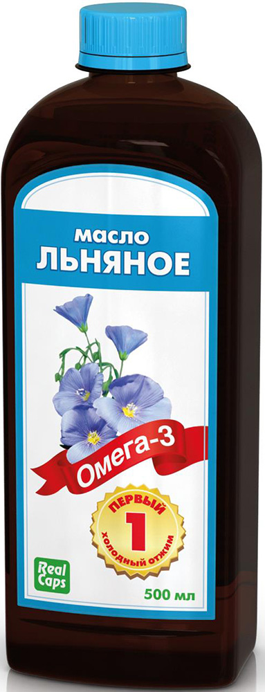 Масло льняное первый холодный отжим 500мл
