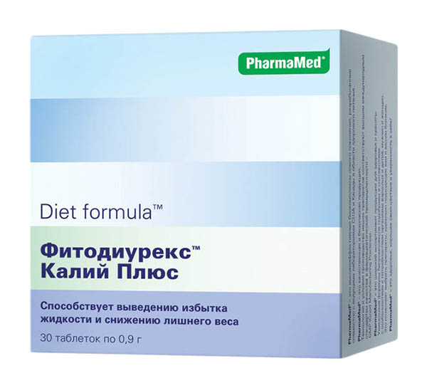

ДИЕТ ФОРМУЛА ФИТОДИУРЕКС КАЛИЙ+ таблетки 30 шт.