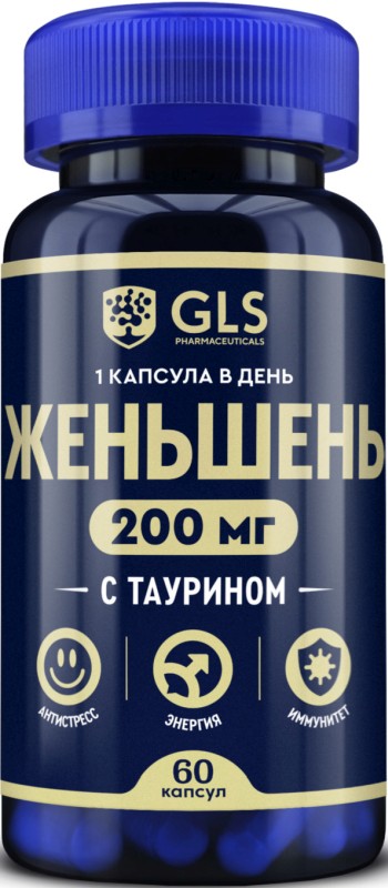 Глс Женьшень капсулы 400мг 60 шт. Глобал хелфкеар Ооо, фото №1