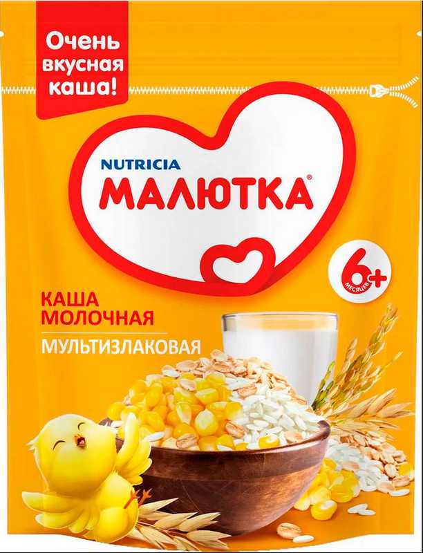 Малютка каша молочная Мультизлаковая 6+ 220г