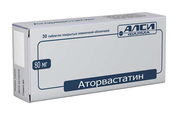 Аторвастатин 80мг 30 шт. таблетки покрытые пленочной оболочкой Алси Фарма