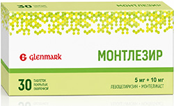 Монтлезир 5мг+10мг 30 шт. таблетки покрытые пленочной оболочкой .