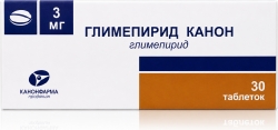 Глимепирид Канон 3мг 30 шт. таблетки