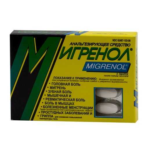 

Мигренол таблетки 8 шт.