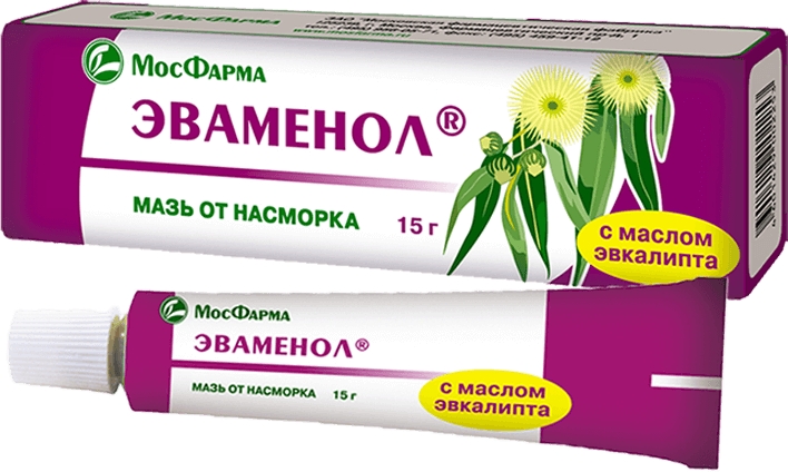 Эваменол 15г мазь от насморка Мфф