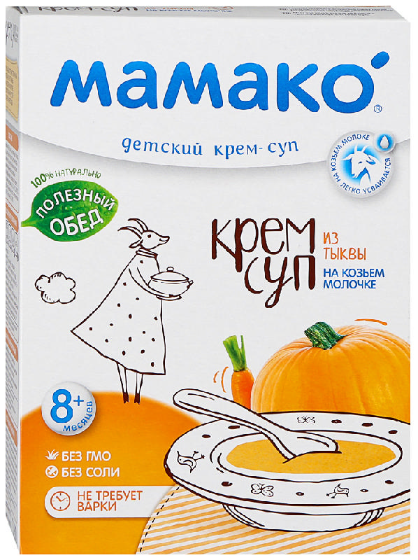 

МАМАКО крем-суп детский из Тыквы на козьем молочке 8+ 150г