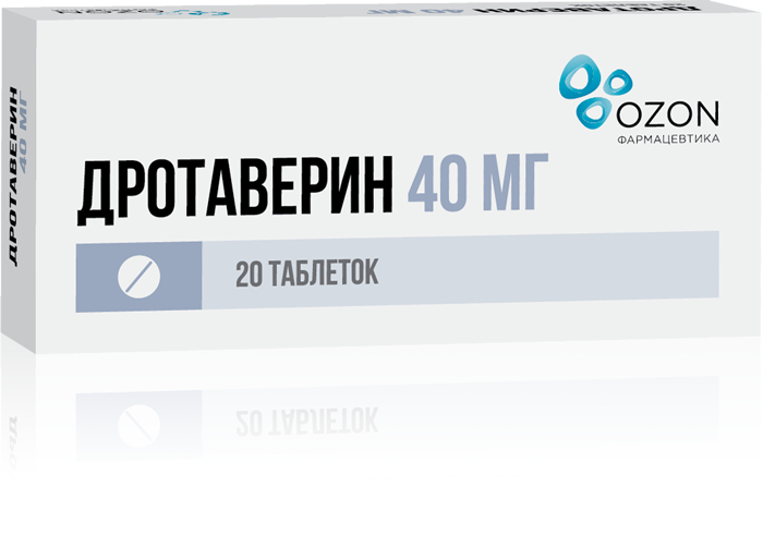 

ДРОТАВЕРИН таблетки 40 мг 20 шт.