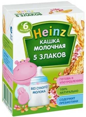 

ХАЙНЦ (HEINZ) каша 5 злаков молочная питьевая 6+ 200мл