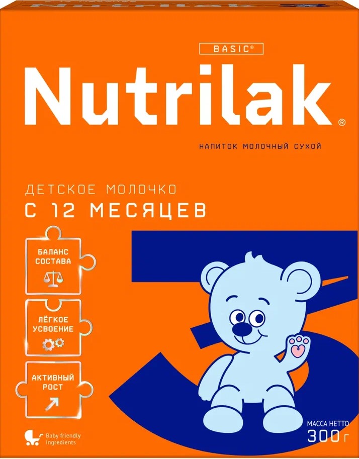 Нутрилак 3 смесь молочная 12+ 300г, фото №1