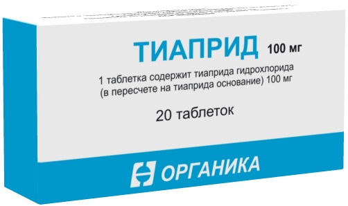 Тиаприд 100мг 20 шт. таблетки