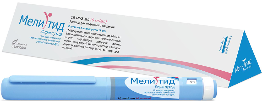 Мелитид 6мг/мл 3мл раствор для подкожного введения шприц-ручка