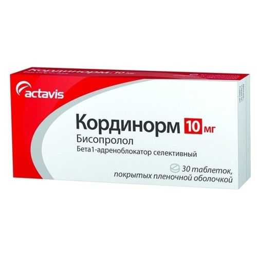 

КОРДИНОРМ таблетки 10 мг 30 шт.