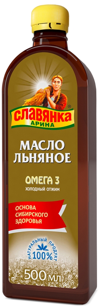 Славянка Арина масло пищевое льняное 500мл
