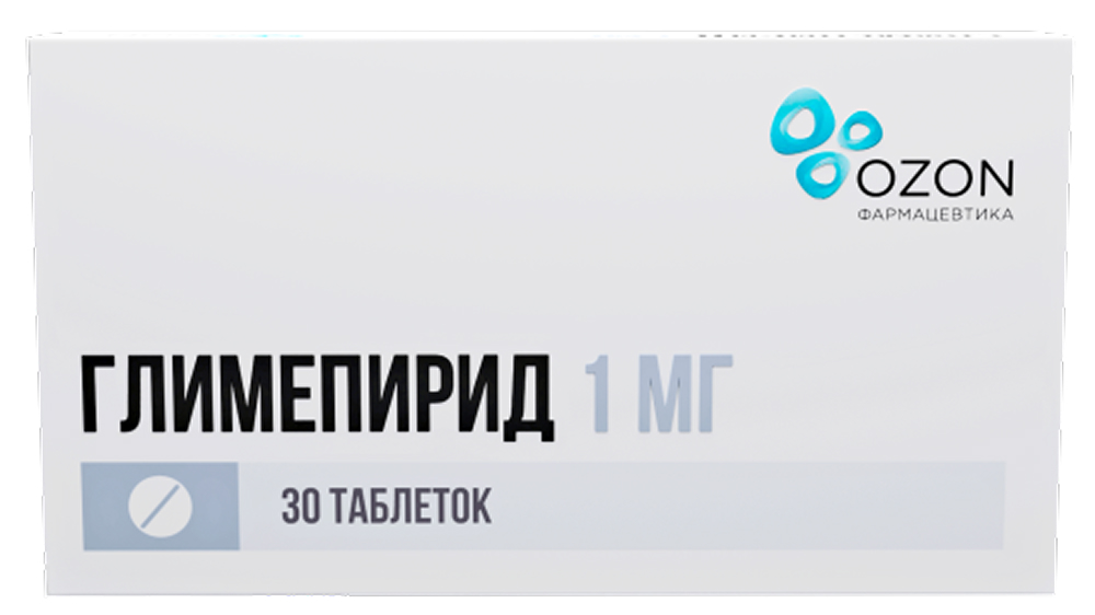 Глимепирид 1мг 30 шт. таблетки