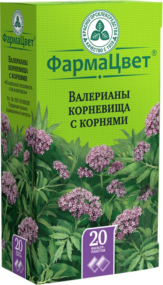 Валериана корневище с корнями 1,5г 20 шт. фильтр-пакет