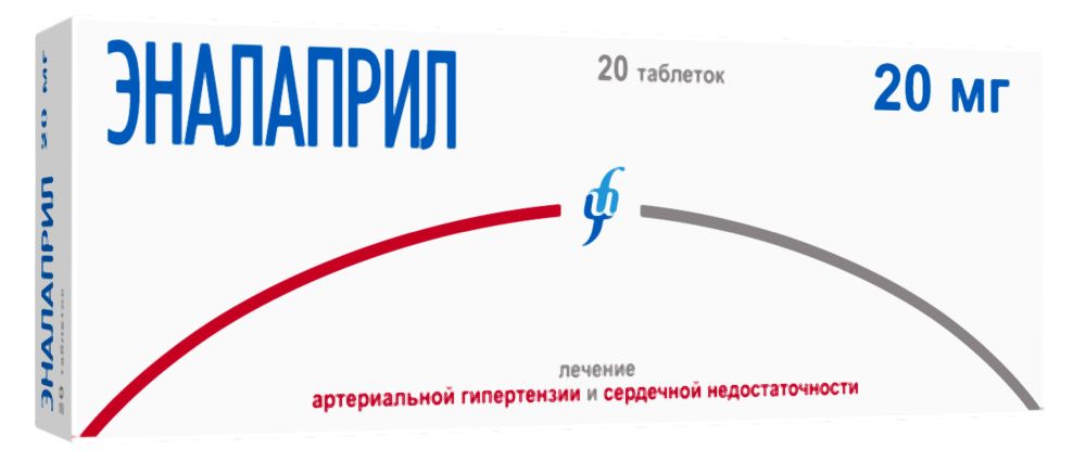 Эналаприл 20мг 20 шт. таблетки