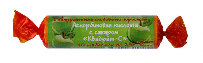 

АСКОРБИНОВАЯ КИСЛОТА С САХАРОМ таблетки 2.9 г 10 шт.