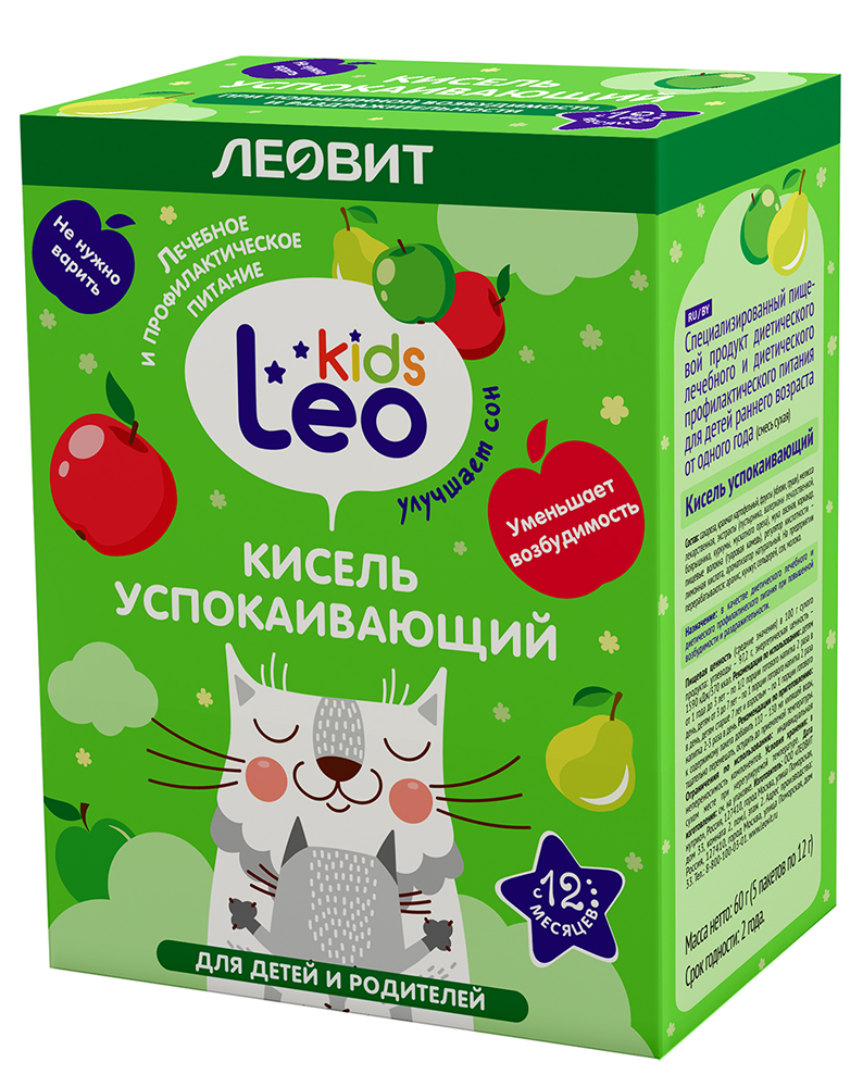 Леовит Лео Кидс кисель успокаивающий 12г 5 шт.
