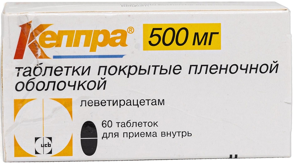 Кеппра 500мг 60 шт. таблетки покрытые пленочной оболочкой