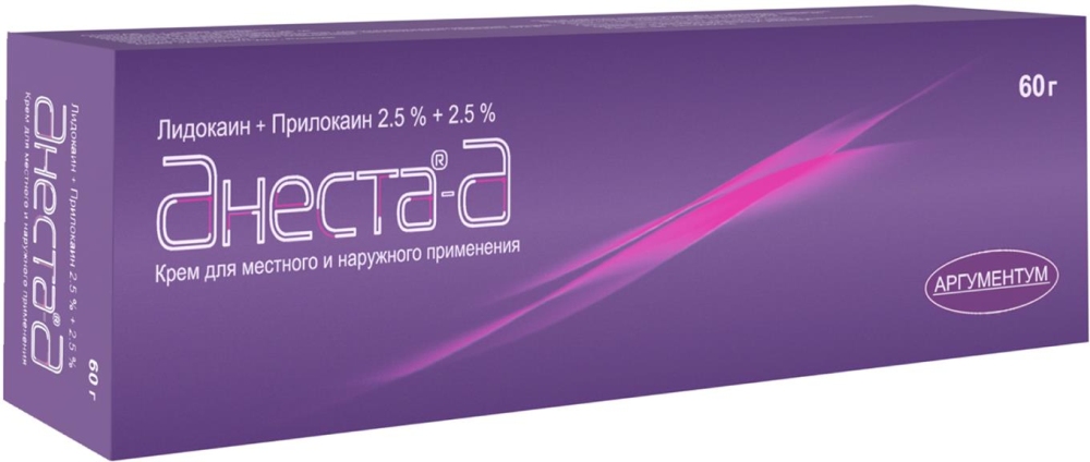 Анеста-А 2,5% + 2,5% 60г крем для наружного применения