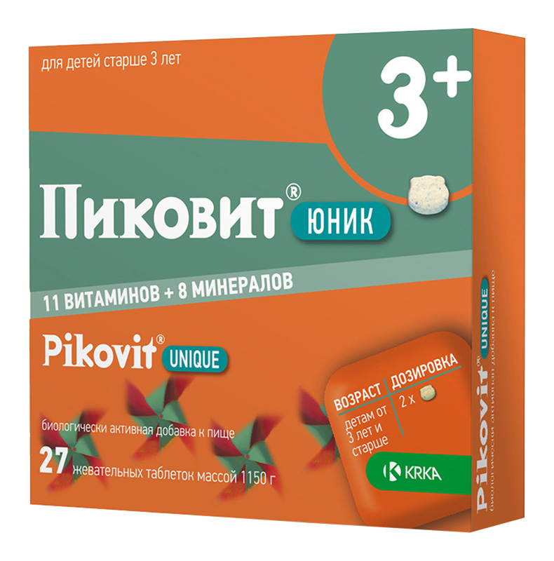 

ПИКОВИТ ЮНИК таблетки жевательные 27 шт.