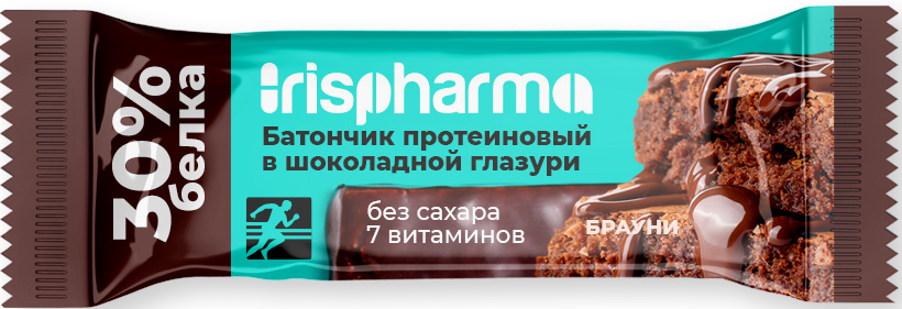 Ирисфарма батончик протеиновый 30% брауни 40г