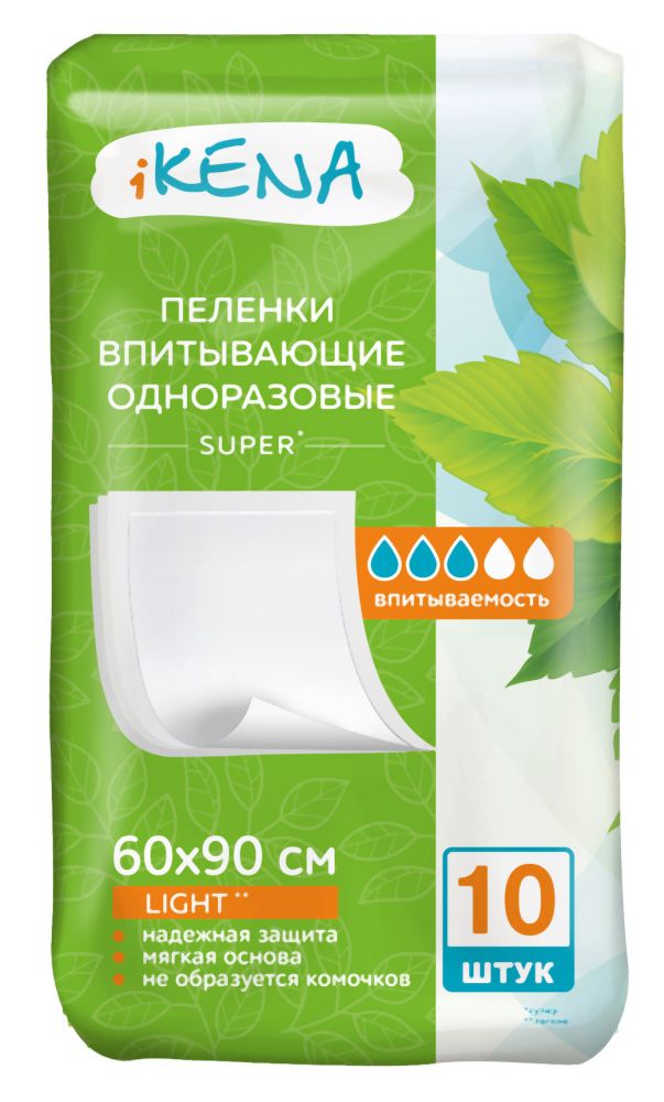 Икена пеленки супер 60х90см 10 шт.
