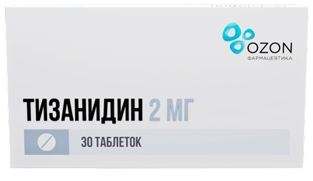 Тизанидин 2мг 30 шт. таблетки, фото №1